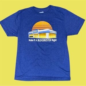 Funny Vintage Graphic TShirt — “Have a Blockbuster Night”